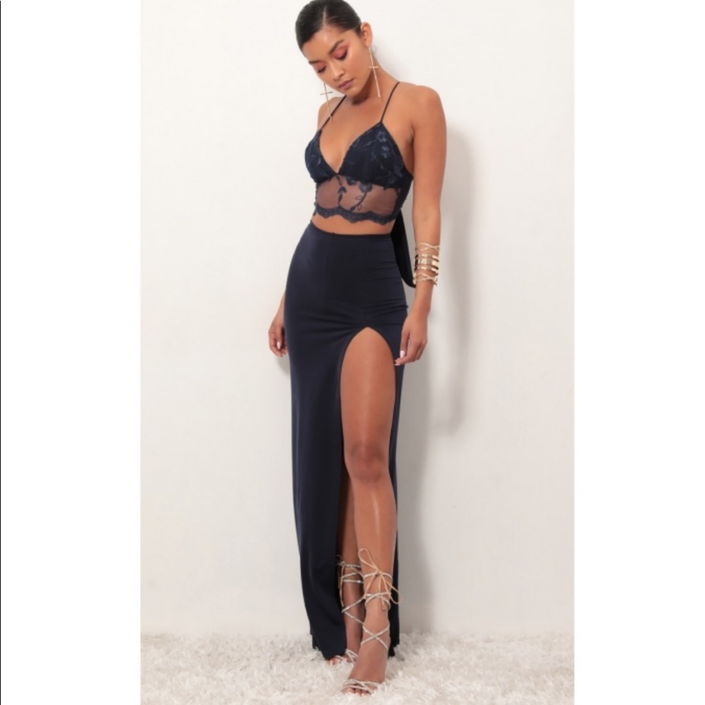 Navy blue 2-piece dress (never worn)